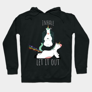 Rainbows and Unicorns funny Yoga design Hoodie